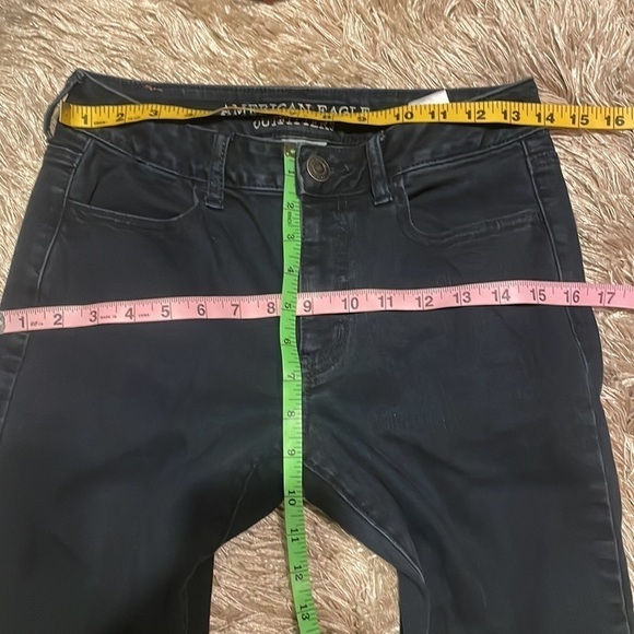 AMERICAN Eagle Outfitters‎ Super Stretch Dark blue High Rise Jeggings Size 4 - Picture 6 of 9